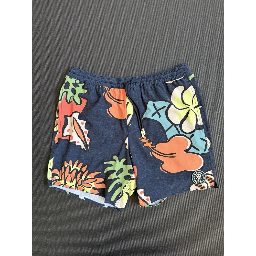 Roark Shorey Trunk Shell Cove Navy Mens M Shorts 6" Inseam